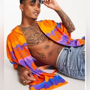 Men’s short sleeve casual button up